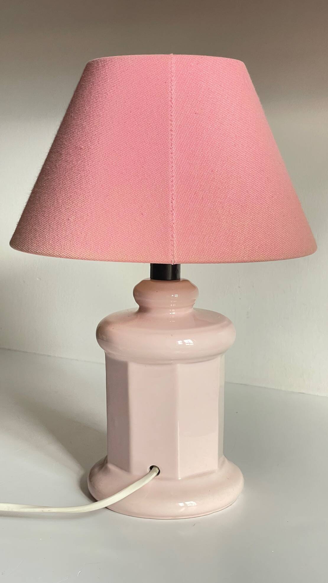 Vintage Pink Ceramic Lamp
