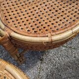 Set of 4 rattan armchairs