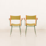 Boomerang chair attr. to Carlo De Carli, set of 2, Italy 1950s