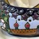 Ceramic basket Arts & Crafts Amphora Bohemia Czechoslovakia 1900