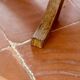Table basse ovale marbre et palissandre