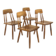 Set de 4 chaises scandinave "Model 121", Bröderna Wigsells, Suède, 1960