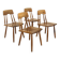 Set de 4 chaises scandinave "Model 121", Bröderna Wigsells, Suède, 1960