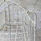 Vintage 1950s wrought iron bed bench