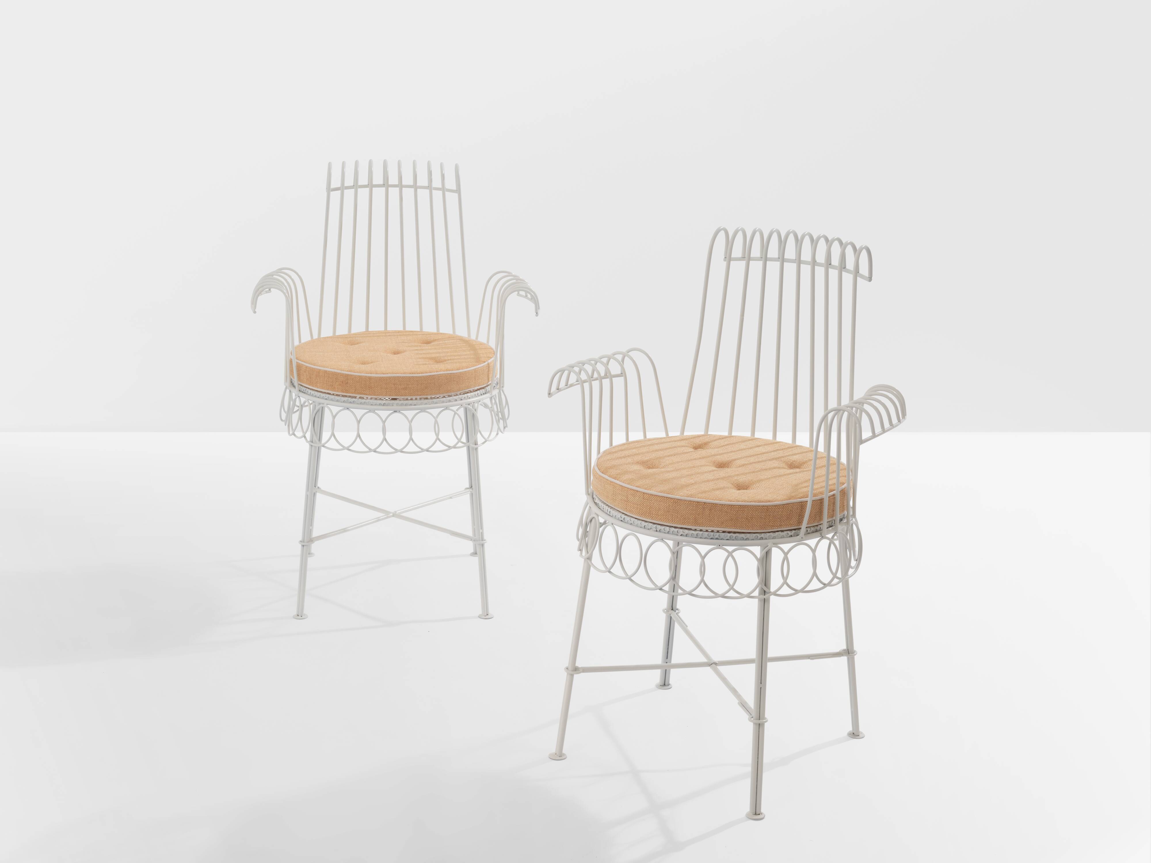 Mathieu Matégot paire de chaises Cap d’Ail 1950s