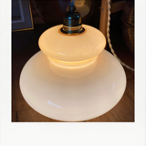 Caramel and whipped cream hanging lamp