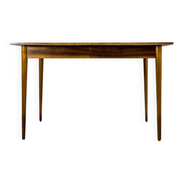 Table à manger extensible de style mid-century en noyer, années 1960