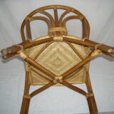 Rattan bamboo armchair child of the 50s - 60s