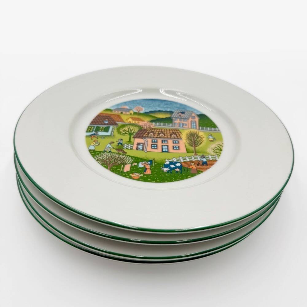 Mirabell Italy naive decorated dessert plates