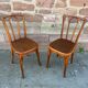 Paire de chaises bistrot café bois courbé