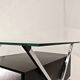 Chrome desk, glass and wood by Franco Albini for Knoll International.