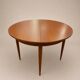 Large extendable French dining table in teak – 1960s