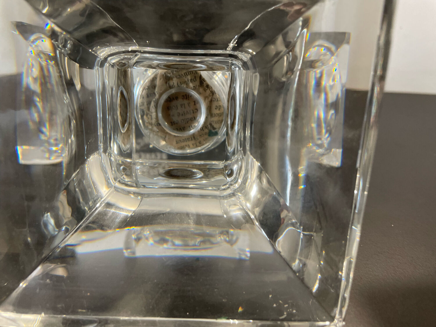 Paire de bougeoirs cristal de sèvres