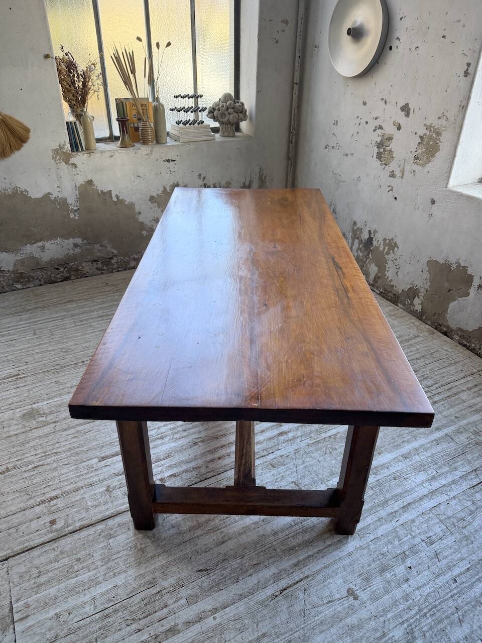 Rustic farmhouse table, solid oak, 2m