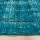 Distressed Turkish Runner 272x78 cm wool Vintage rug, Overdyed Blue