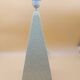 Pyramid lamp in porcelain ceramic Brussels cracked effect