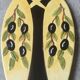 Ceramic cicada dish signed NEM