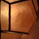 Space age mother-of-pearl and brass chandelier
