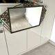 Art Deco mirror 1930 hammered iron and beveled mirror