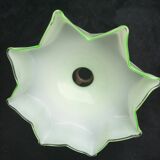 Opaline and uralin ceiling lamp
