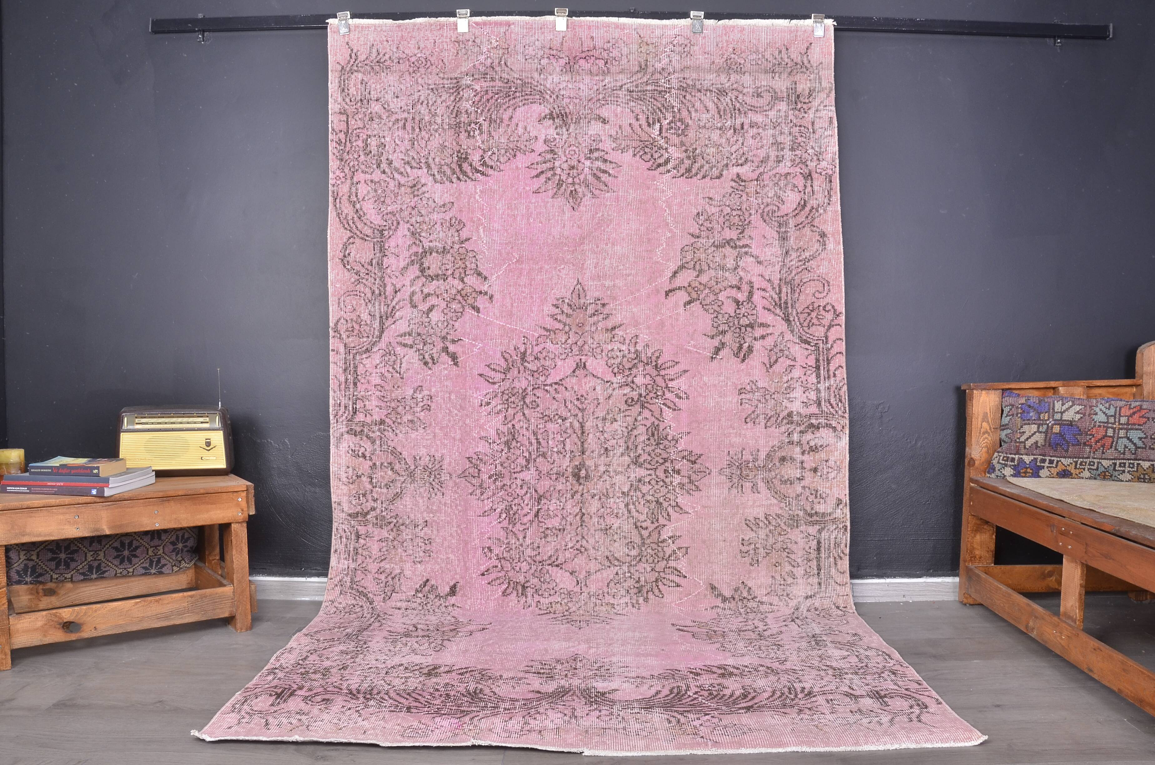 Pink Oushak Vintage Home Living Rug sku 1920