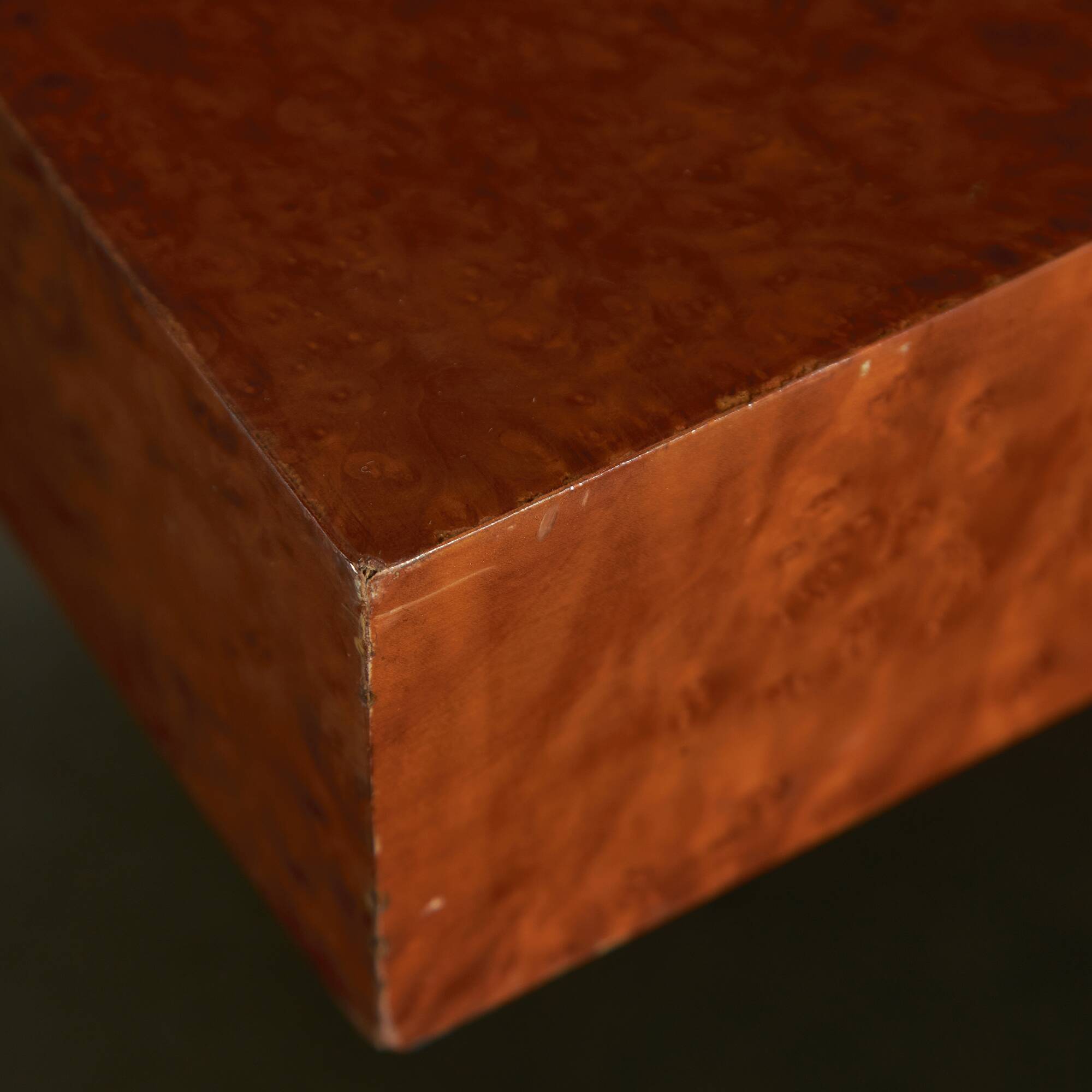 Low Square Coffee Table with Hexagon Patterns