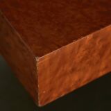 Low Square Coffee Table with Hexagon Patterns