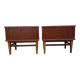 Pair of bedside tables – Scandinavian style – Solid teak – 1960s