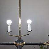 Mid century Italian Brass Chandelier (Attributed to Stilnovo) with 8 Arms Italy.