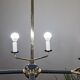 Mid century Italian Brass Chandelier (Attributed to Stilnovo) with 8 Arms Italy.