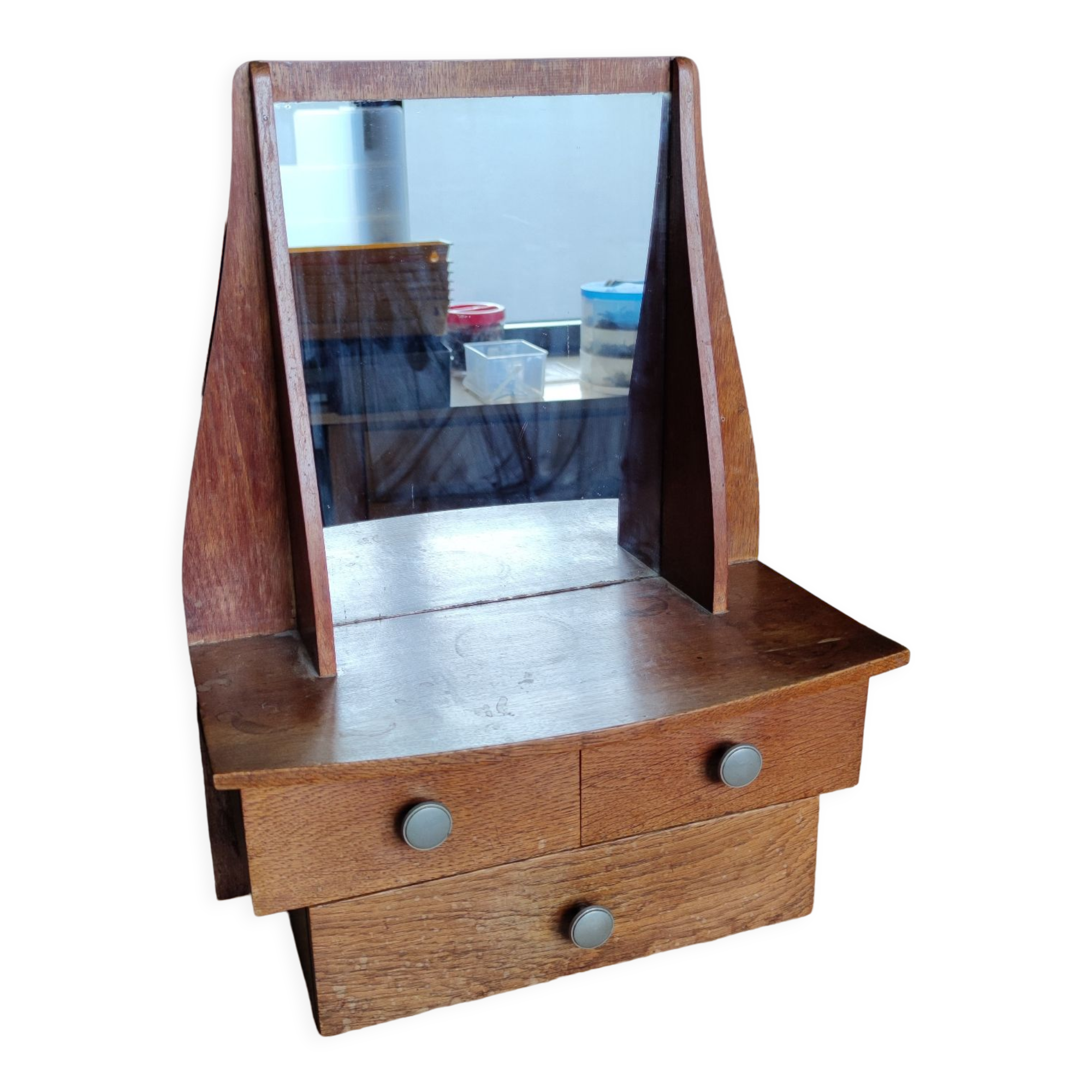 Wall dressing table with drawers