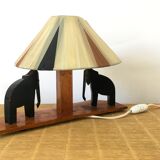 Vintage wooden lamp 50s