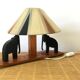 Vintage wooden lamp 50s