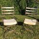 2 metal chairs