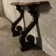 Pair of solid walnut wall consoles Napoleon III 19th century