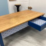 Table basse bleue