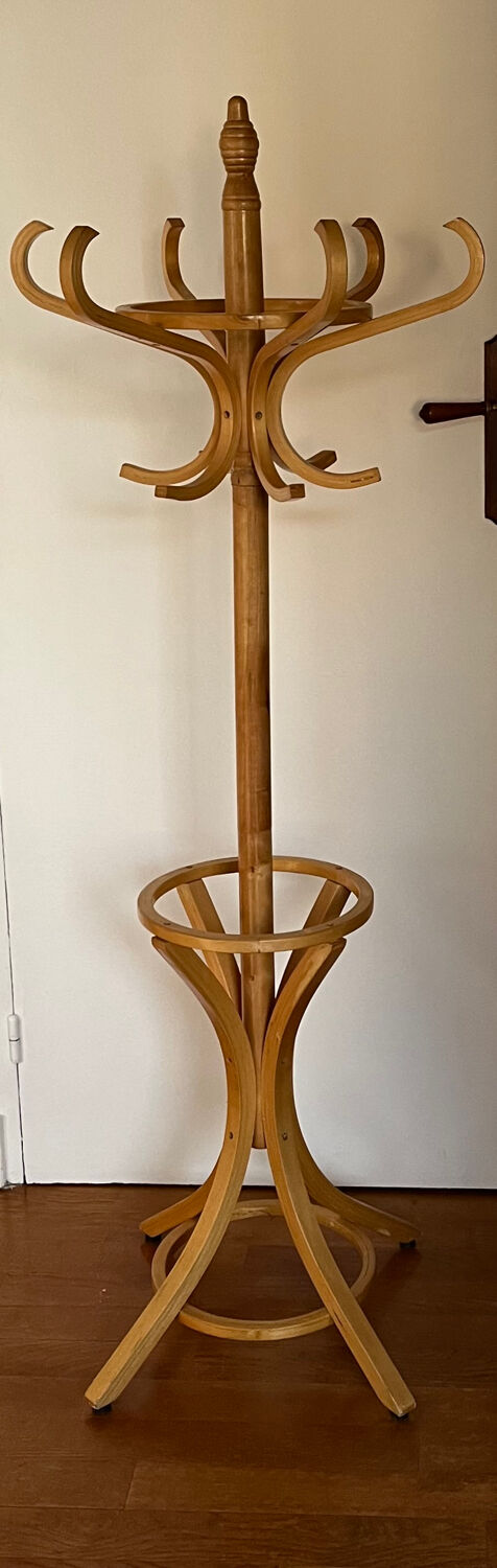 Wooden coat rack