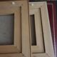 Set of two paintings with identical gold and silver frames