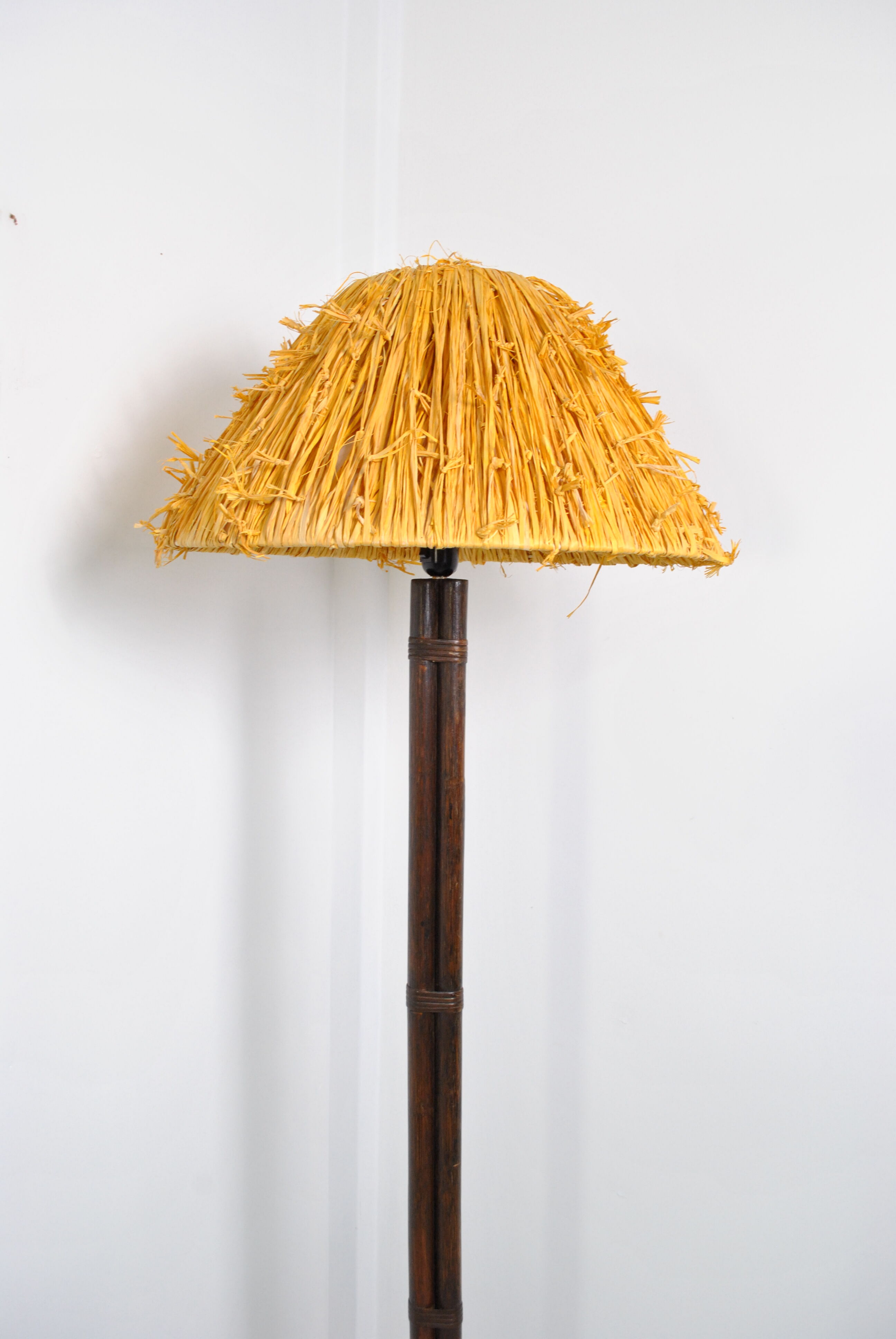 Rattan floor lamp 1970