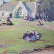 Oil on panel, Pierre Plouhinec, Trinity on Plozevet