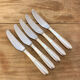 Series of 5 cheese knives or silver metal dessert