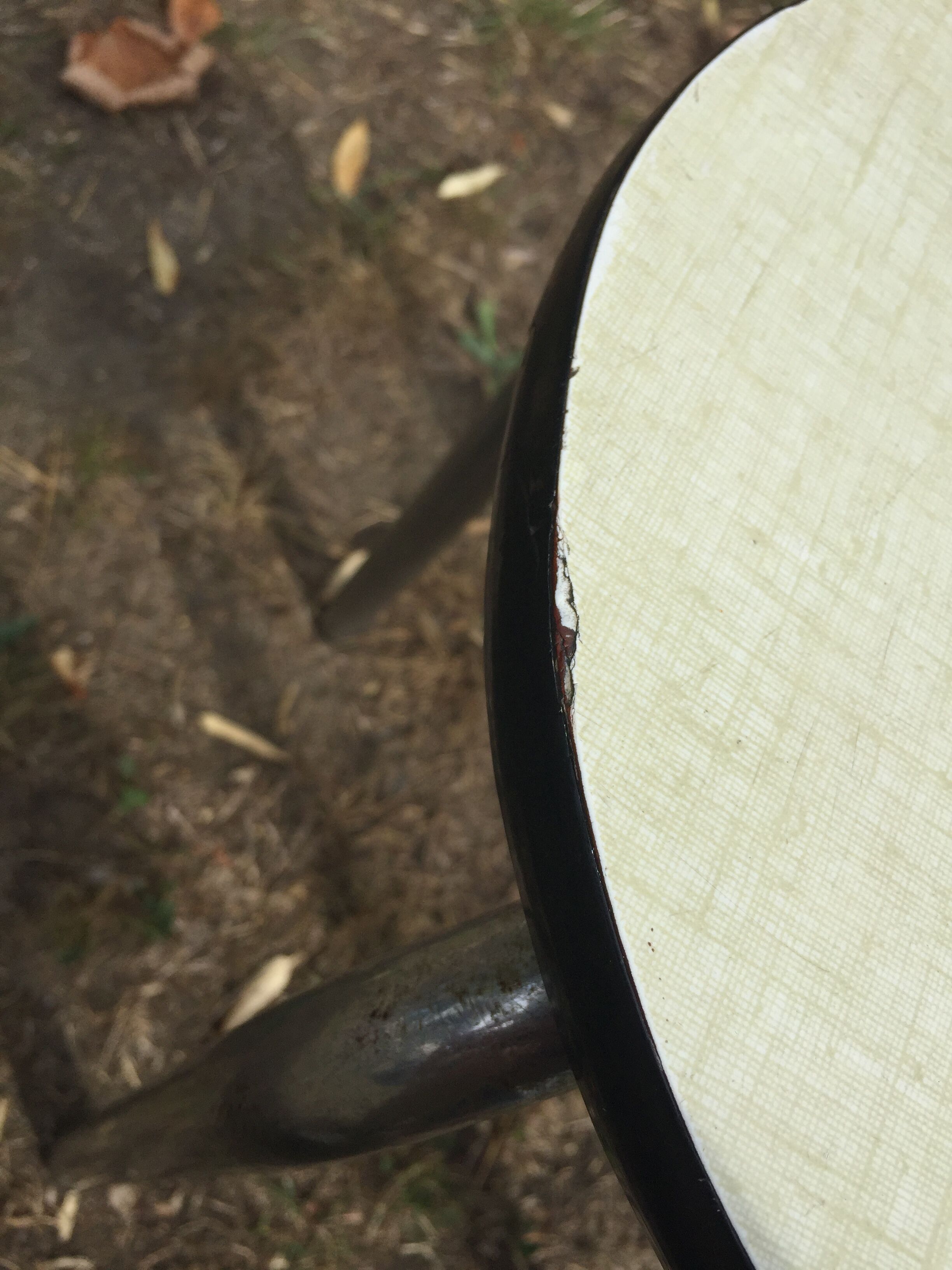 Yellow flave vintage formica stool