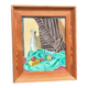 Huile sur panneau d'origine suédoise – « Nature morte avec fruits et vase » par Sune Lindahl – Vintage et encadrée – 30 × 35 cm (11,8" × 13,8")
