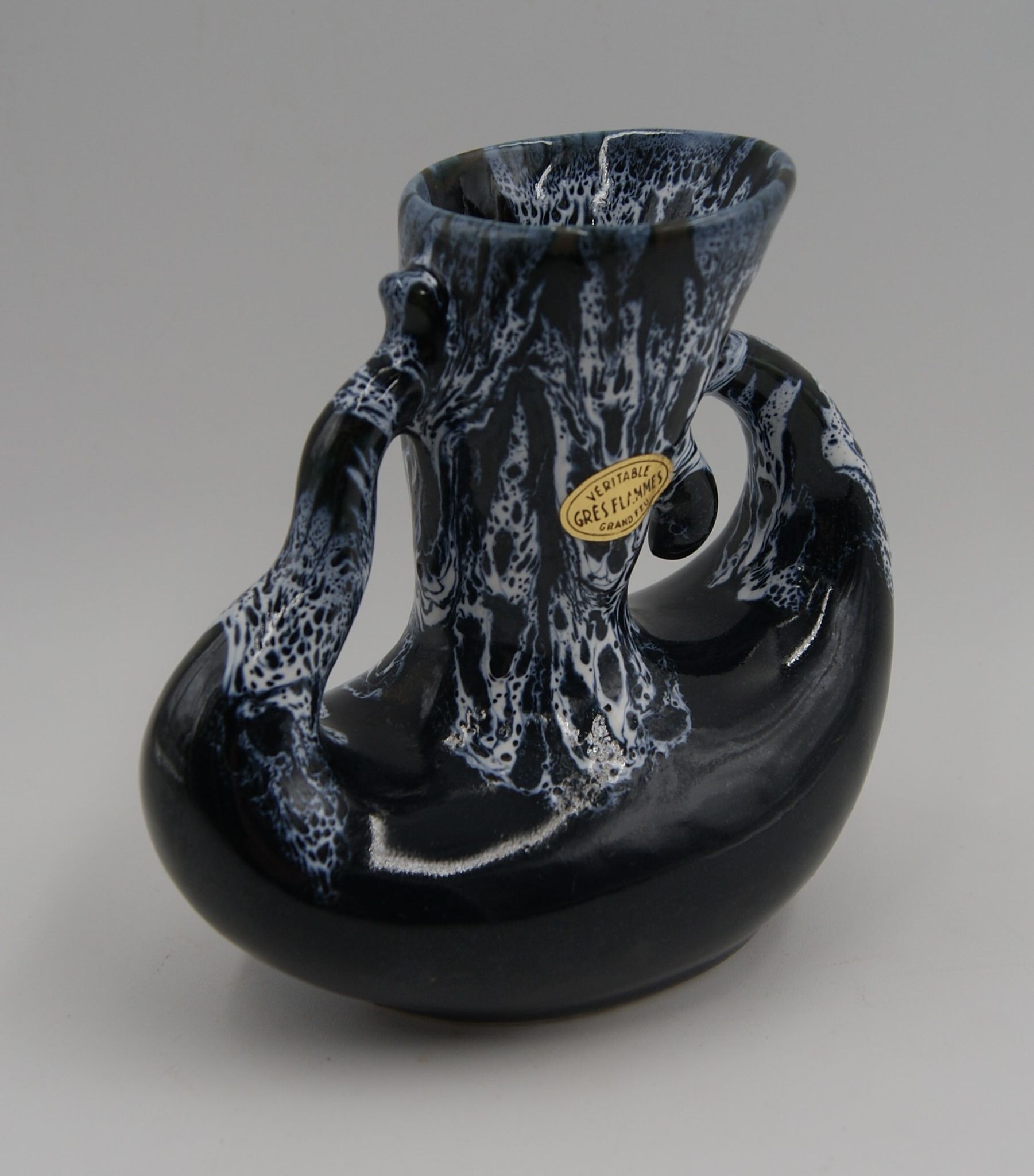Vintage flamed sandstone vase