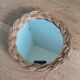 Round rattan wicker mirror 18cm