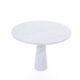 Table Eros en marbre blanc par Angelo Mangiarotti pour Skipper, années 1990.