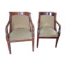 Paire de fauteuils style Empire époque 19ème