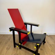 Red and Blue Chair in the Style of Gerrit Rietveld – De Stijl Movement