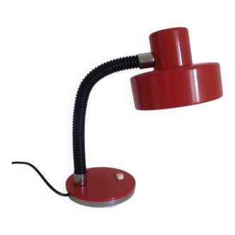 Lampe années 70 flexible rouge