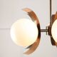 Vintage Italian Copper & Opaline Chandelier, 70s